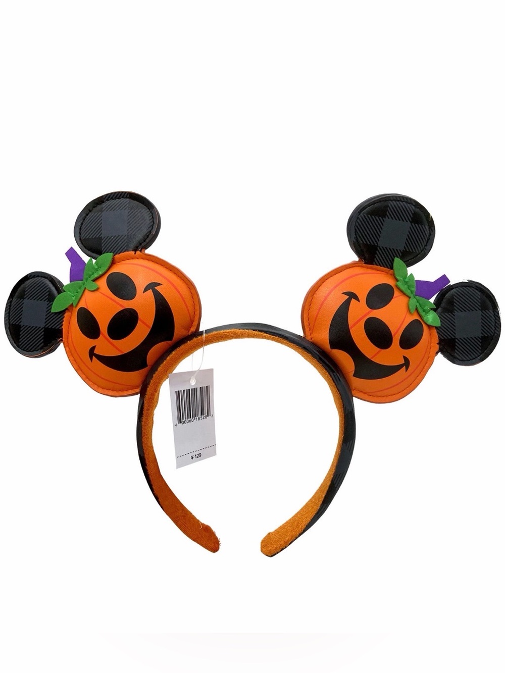 New Disney Parks Shanghai Ears Minnie Mouse Headband Pumpkin Jack O' Lantern